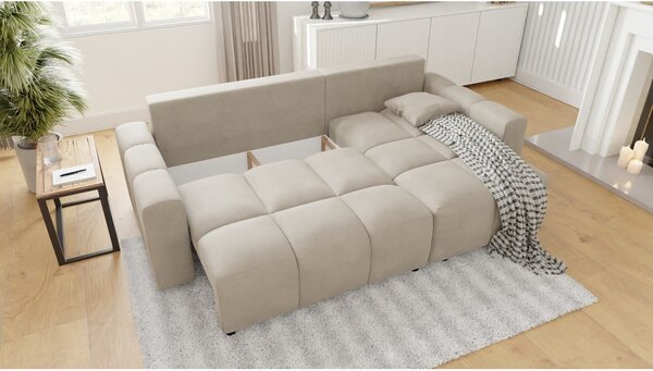 Divano angolare variabile beige Luki - Ropez