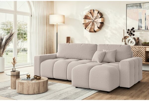 Divano angolare beige allungabile (con composizione variabile) Luki – Ropez