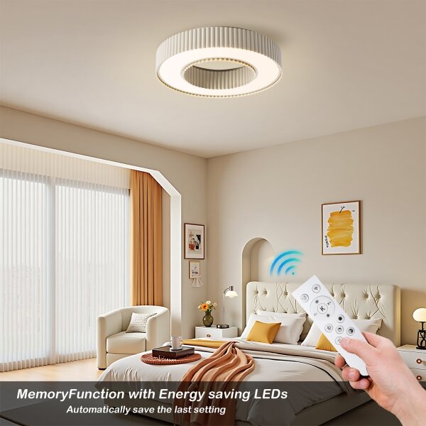 Brilagi - LED dimmerabile plafoniera LUMIX LED/48W/230V 3000-6000K beige diam. 50 cm + telecomando