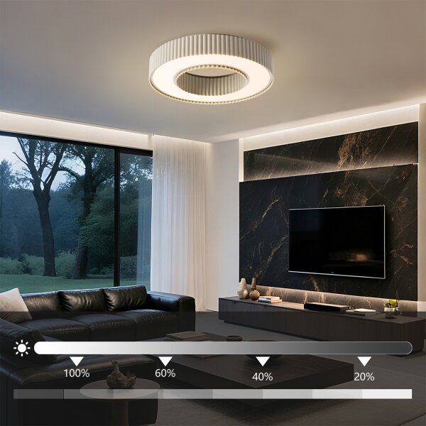 Brilagi - LED dimmerabile plafoniera LUMIX LED/48W/230V 3000-6000K beige diam. 50 cm + telecomando
