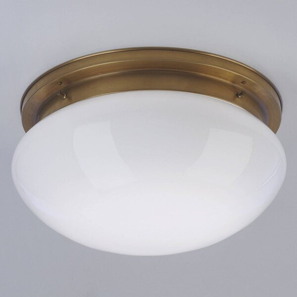 Berliner Messinglampen Plafoniera soffitto Harry, dimmerabile, Ottone / Oro, Soggiorno / Sala da pranzo, Ottone, Antico, Plafoniera