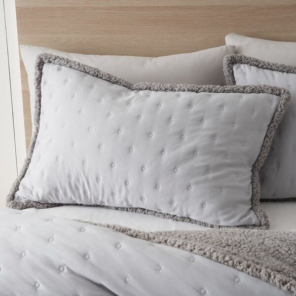 Biancheria da letto singola grigia in lana d'agnello 135x200 cm Cosy Nori - Catherine Lansfield