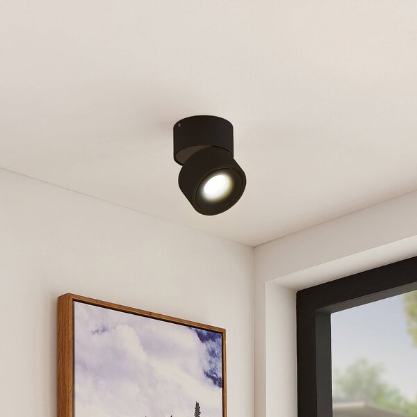 Faretto da soffitto LED Arcchio Rotari, 620 lm, 1 luce, nero Rotari Arcchio, dimmerabile, Nero, Soggiorno / Sala da pranzo, Alluminio, Moderno