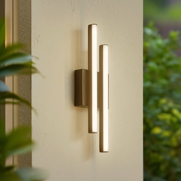 Applique da esterni a LED Abelia Lindby, Nero, Alluminio, Moderno, Applique LED da esterni