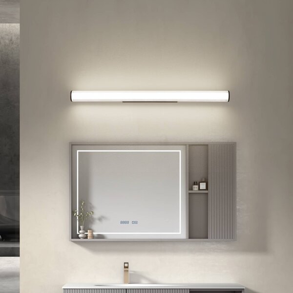 Applique da parete a LED Kirka Lindby, Nero, Bagno, Metallo, Moderno, Applique a LED