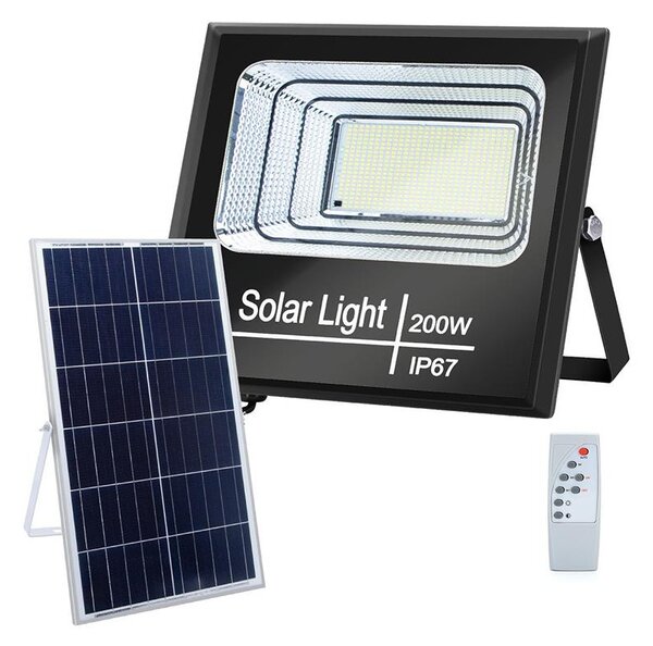 Aigostar - Proiettore solare LED dimmerabile LED/200W/3,2V IP67 + tc