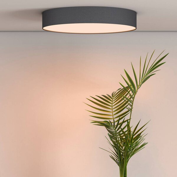 Calex Plafoniera smart Smart Fabric, dimmerabile, Nero, Soggiorno / Sala da pranzo, Plastica, Moderno