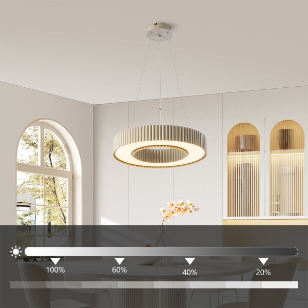 Brilagi - Lampadario LED dimmerabile LUMIX LED/48W/230V 3000-6000K beige, diametro 50 cm + telecomando