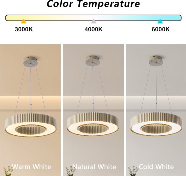 Brilagi - Lampadario LED dimmerabile LUMIX LED/48W/230V 3000-6000K beige, diametro 50 cm + telecomando