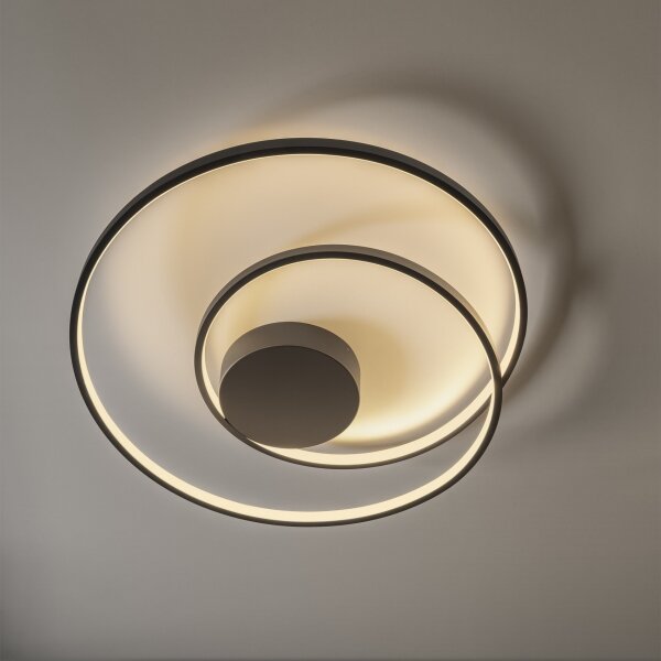 Ideal Lux - Plafoniera LED dimmerabile OZ LED/48W/230V diametro 60 cm CRI 90 nero