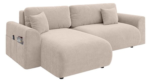 Divano angolare beige allungabile (con composizione variabile) Lorine – Ropez