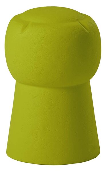 Slide design cin cin sgabello a forma di tappo di champagne in varie finiture, colore lime green