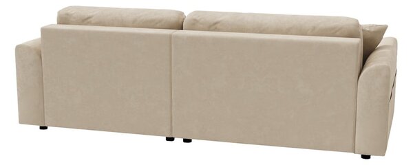 Divano angolare beige in velluto (variabile) Lorine - Ropez
