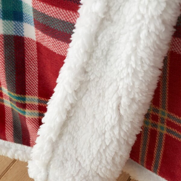 Coperta rossa in lana d'agnello 130x170 cm Kelso Check - Catherine Lansfield