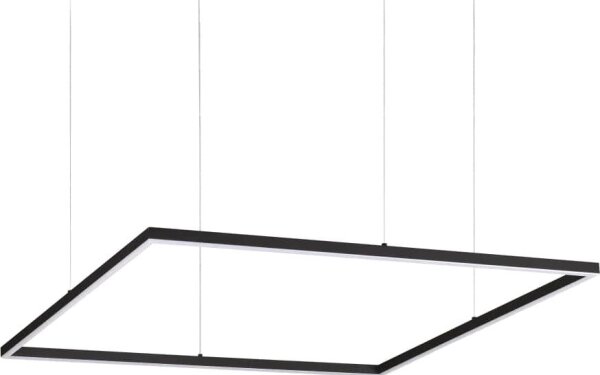 Ideal Lux - Lampadario LED sospeso con cavo ORACLE SLIM LED/53W/230V 3000K 90x90 cm nero