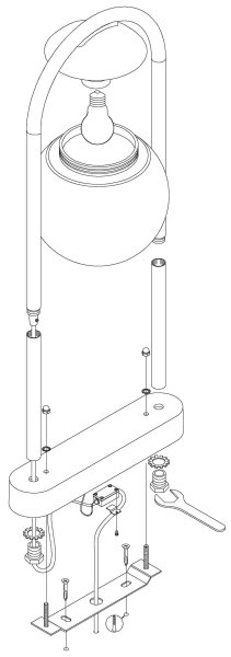 Eglo 98733 - Lampada da esterno VECCHIA 1xE27/28W/230V IP44