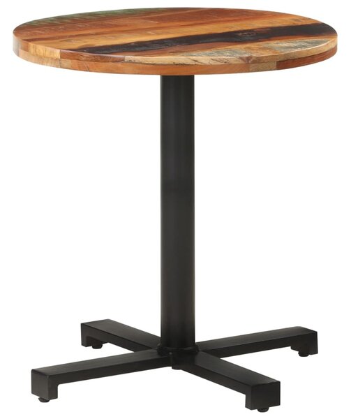 Tavolo da Bistrot Rotondo Ø70x75 cm Legno Massello di Recupero