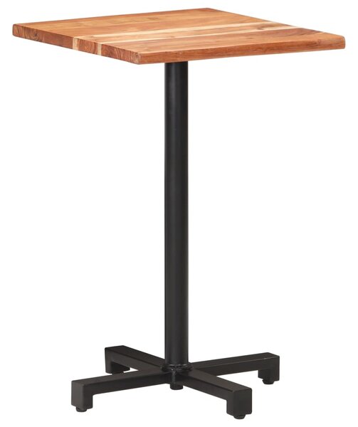 Tavolino da Bistrot Bordi Spigoli Vivi 50x50x75 cm Legno Acacia