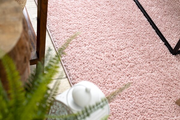 Tappeto BERBER quadrato 9000 rosa Frange berbero marocchino shaggy