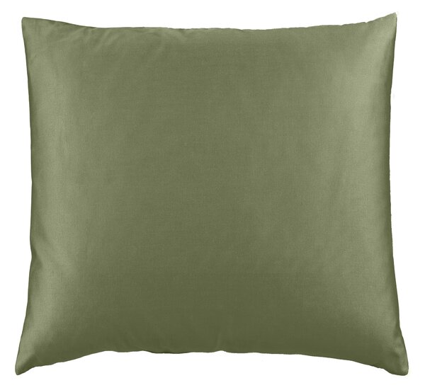 Cuscino Arredo 50 x 50 cm in Raso di puro cotone Verde Oliva