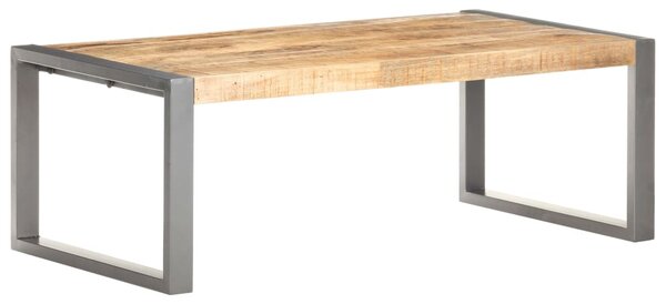 Tavolino da Salotto 110x60x40 cm in Legno di Mango Grezzo