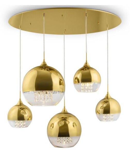 Maytoni P140-PL-170-5-G - Lampadario a sospensione con filo FERMI 5xE27/60W/230V oro