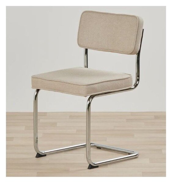 Sedia da pranzo beige imbottito a dondolo Rupert – Unique Furniture