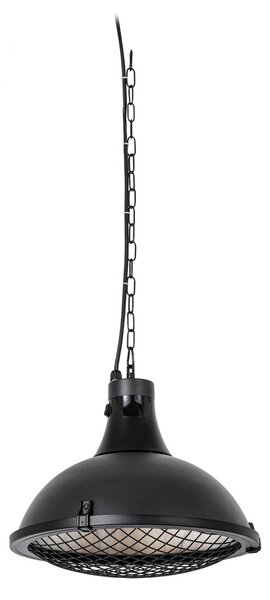 Riscaldatore radiante a sospensione Ormio, nero, Ø 43 cm, IP44 - Lucande Lucande, Ormio, Nero, Alluminio, Moderno