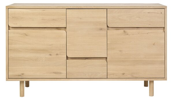Mobiletto da bagno in legno chiaro rovere massiccio L140 cm SINCLAIR