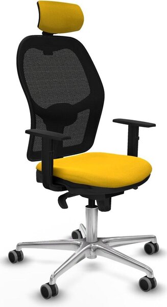 Sedia da ufficio con poggiatesta Jorquera Piqueras y Crespo 1D086G2 Giallo