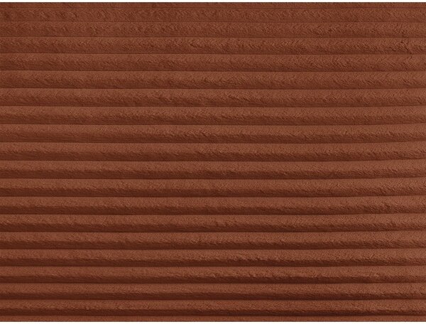 Divano angolare color mattone allungabile (con penisola a sinistra) con rivestimento in velluto a coste Lucien – Bobochic Paris