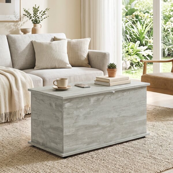 HOMCOM Cassapanca contenitore con cerniere di sicurezza, 80x40x45 cm, grigio | Aosom Italy