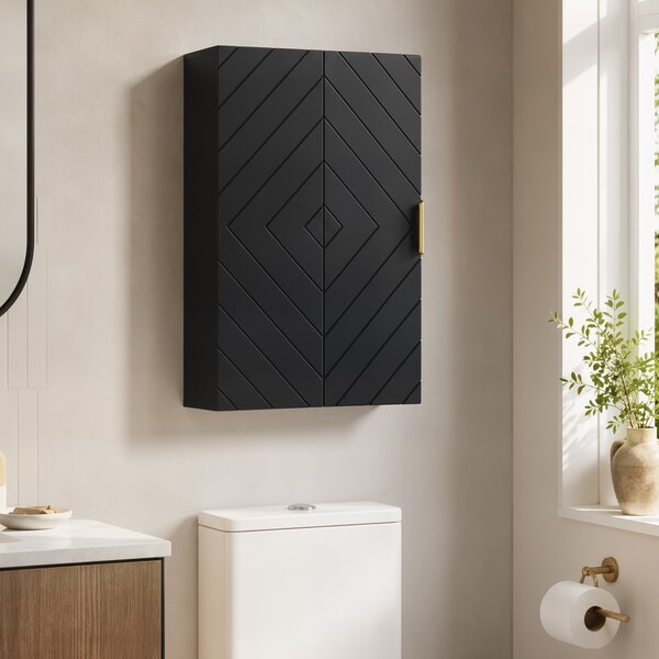 Kleankin Armadio da parete per bagno con ripiano regolabile | Aosom Italy
