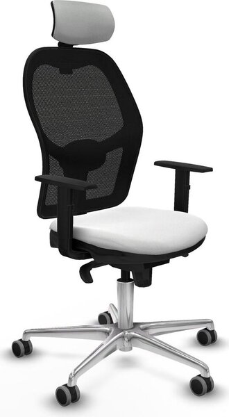 Sedia da ufficio con poggiatesta Piqueras y Crespo 1D086G2 Bianco