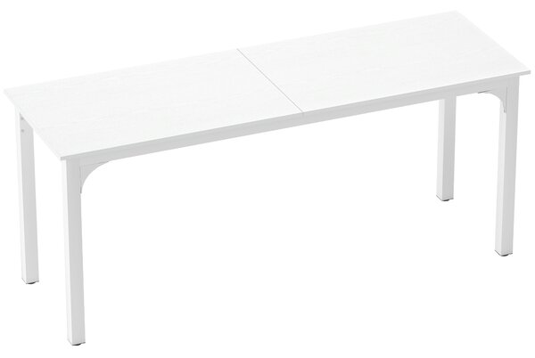 HOMCOM Scrivania per Computer 180 cm con Grande Piano per 2 Persone, per Lavoro da Casa o Studio, Bianco | Aosom Italy