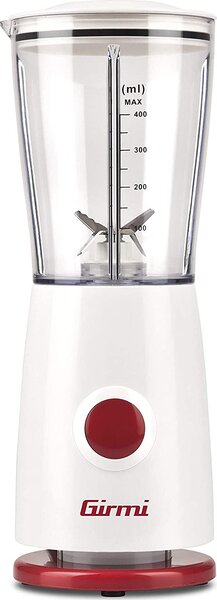Girmi Frullatore con Bicchiere Capacit 0,5 Litri Potenza 170 watt Lame in Acciaio Inox Bicchiere graduato colore Bianco - FR03