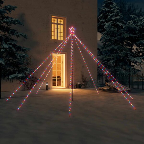 Luci Albero di Natale Interni Esterni 576 LED Multicolori 3,6 m