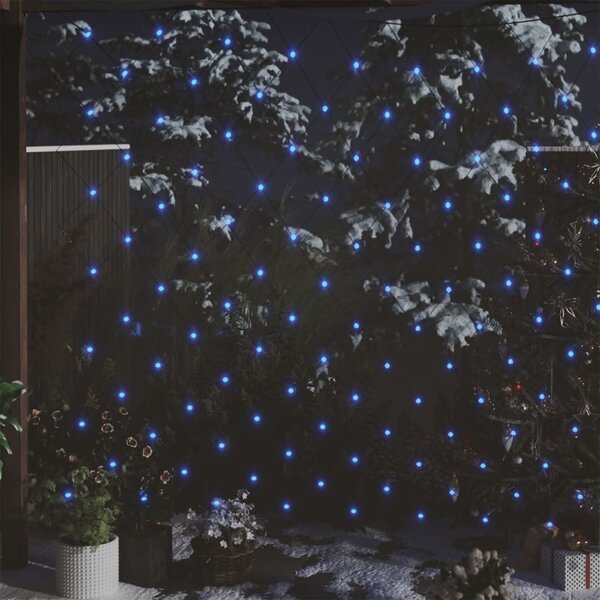 Rete Luci di Natale Blu Chiaro 3x2m 204 LED Interni Esterni