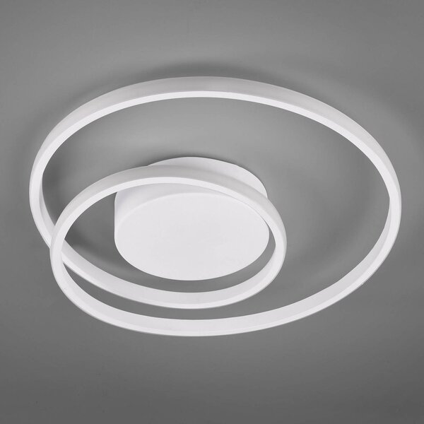 Reality Leuchten Plafoniera a LED Zibal, dimmerabile, Bianco / Opale, Soggiorno / Sala da pranzo, Metallo, Moderno, Plafoniera LED