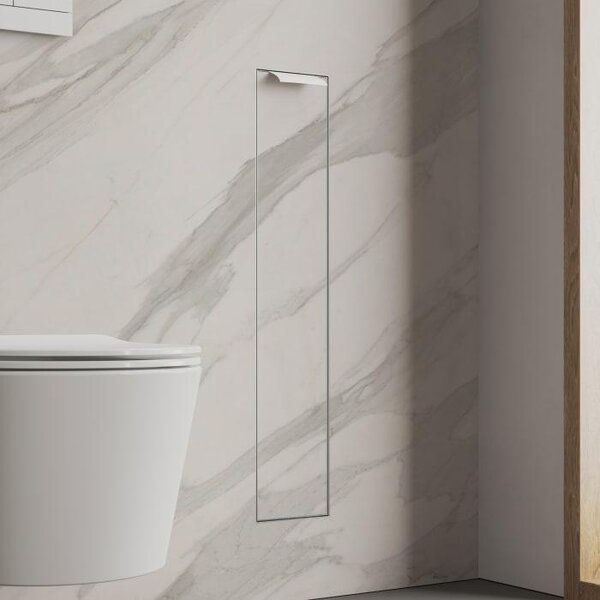 Modulo WC a incasso Kronenbach Cube Design, dimensioni 15,4 x 80,3 cm, apertura porta a destra