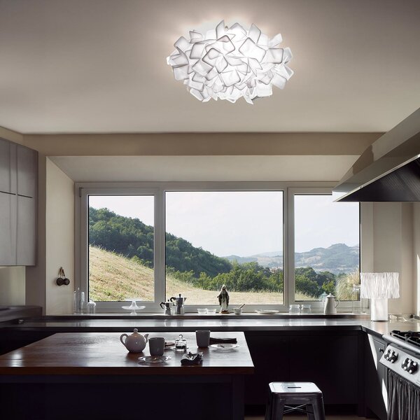 Applique da parete Slamp, CLIZIA, Bianco, Soggiorno, Plastica, Design