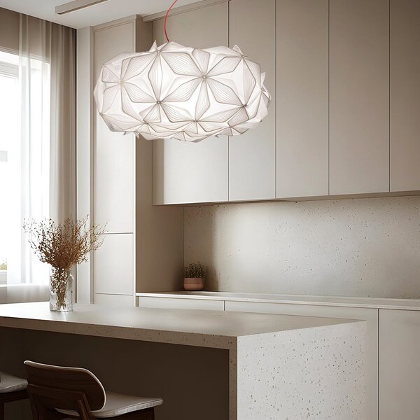 Lampada a sospensione Slamp, C'EST LA VIE, dimmerabile, Bianco, Soggiorno, Plastica, Design