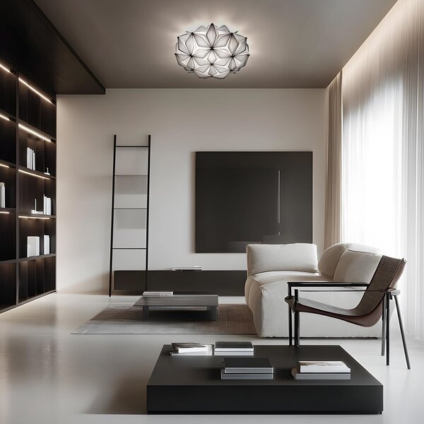 Plafoniera Slamp, C'EST LA VIE, dimmerabile, Nero, Soggiorno, Plastica, Design
