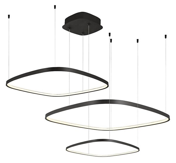 Lampadario LED dimmerabile a cavo LORENZO LED/70W/230V 3000/4000/6000K nero + telecomando
