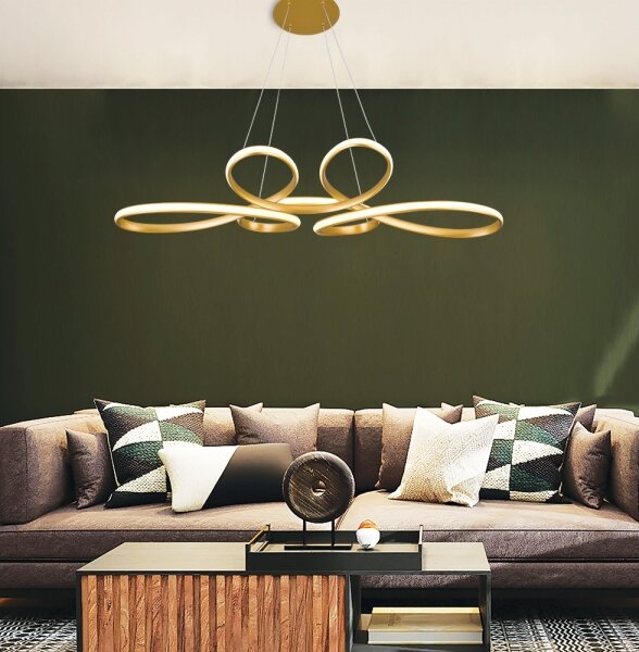 Lampadario LED a sospensione su cavo JILL LED/53W/230V oro