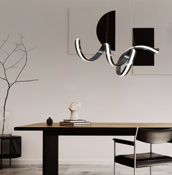 Lampadario LED a sospensione con cavo AREZIA LED/42W/230V, nero