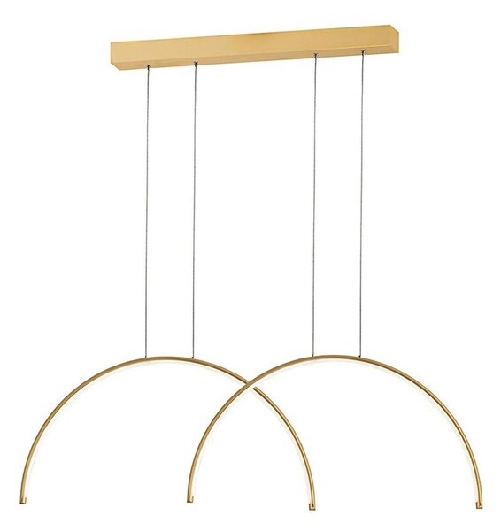 Lampadario LED sospeso su cavo MEGAN LED/39W/230V, finitura oro