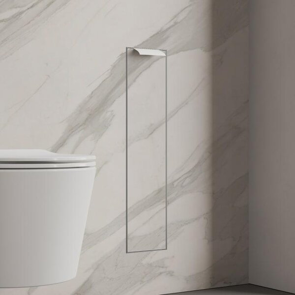 Modulo WC a incasso Kronenbach Cube Design, dimensioni 15,4 x 65,8 cm, apertura porta a destra