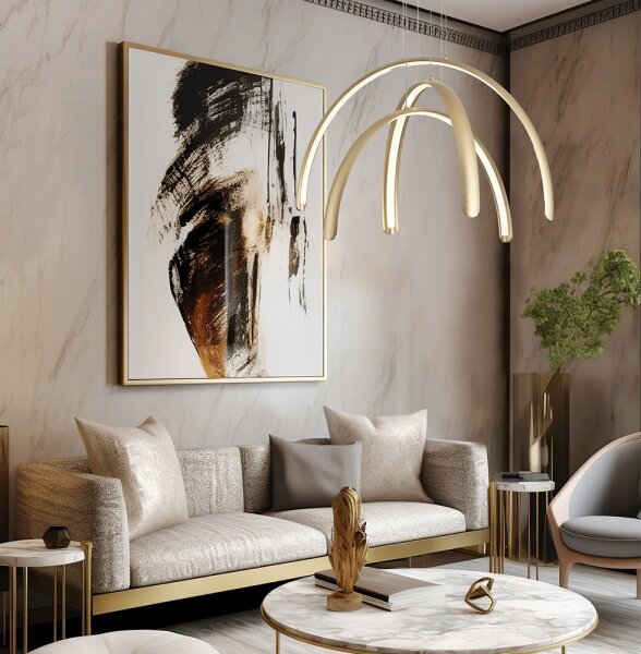 Lampadario LED a cavo MEGAN LED/41W/230V dorato