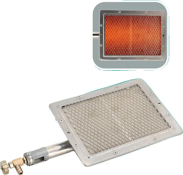 Barbecue a gas, tecnologia a infrarossi, cottura versatile, 22x17 cm